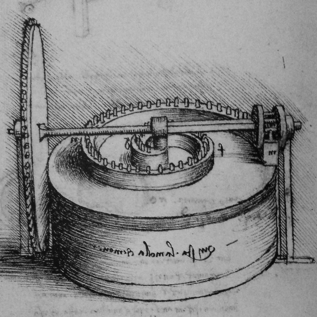 da Vinci screw gear sketch