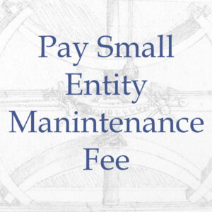 Pay Small Entity Patent Maintenance Fee